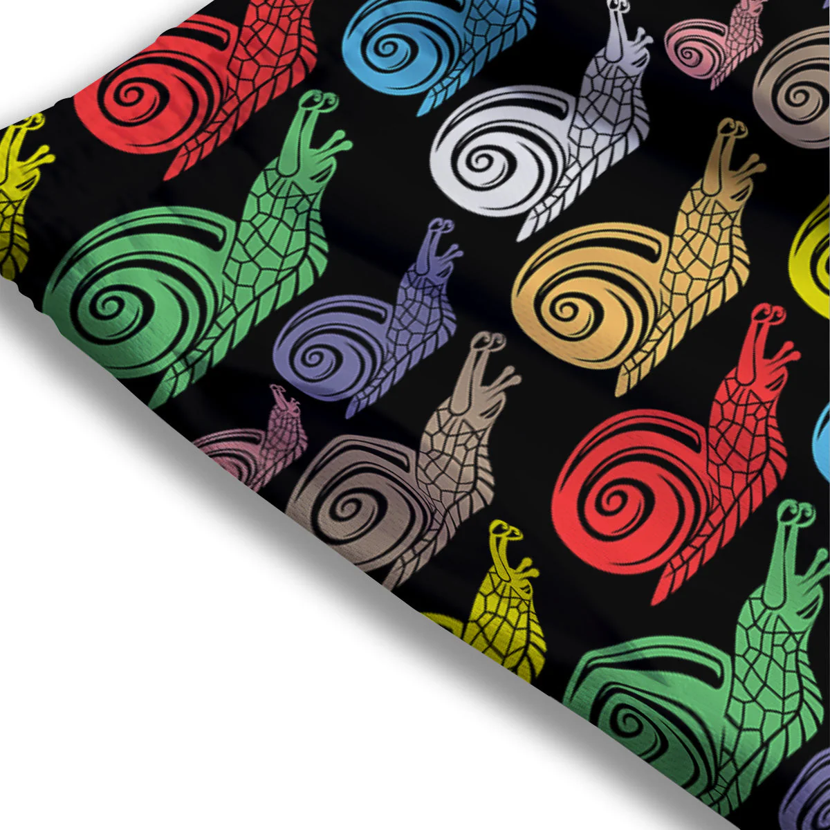 Cute Snails Colorful Print Pattern Mesh Shorts - Image 3
