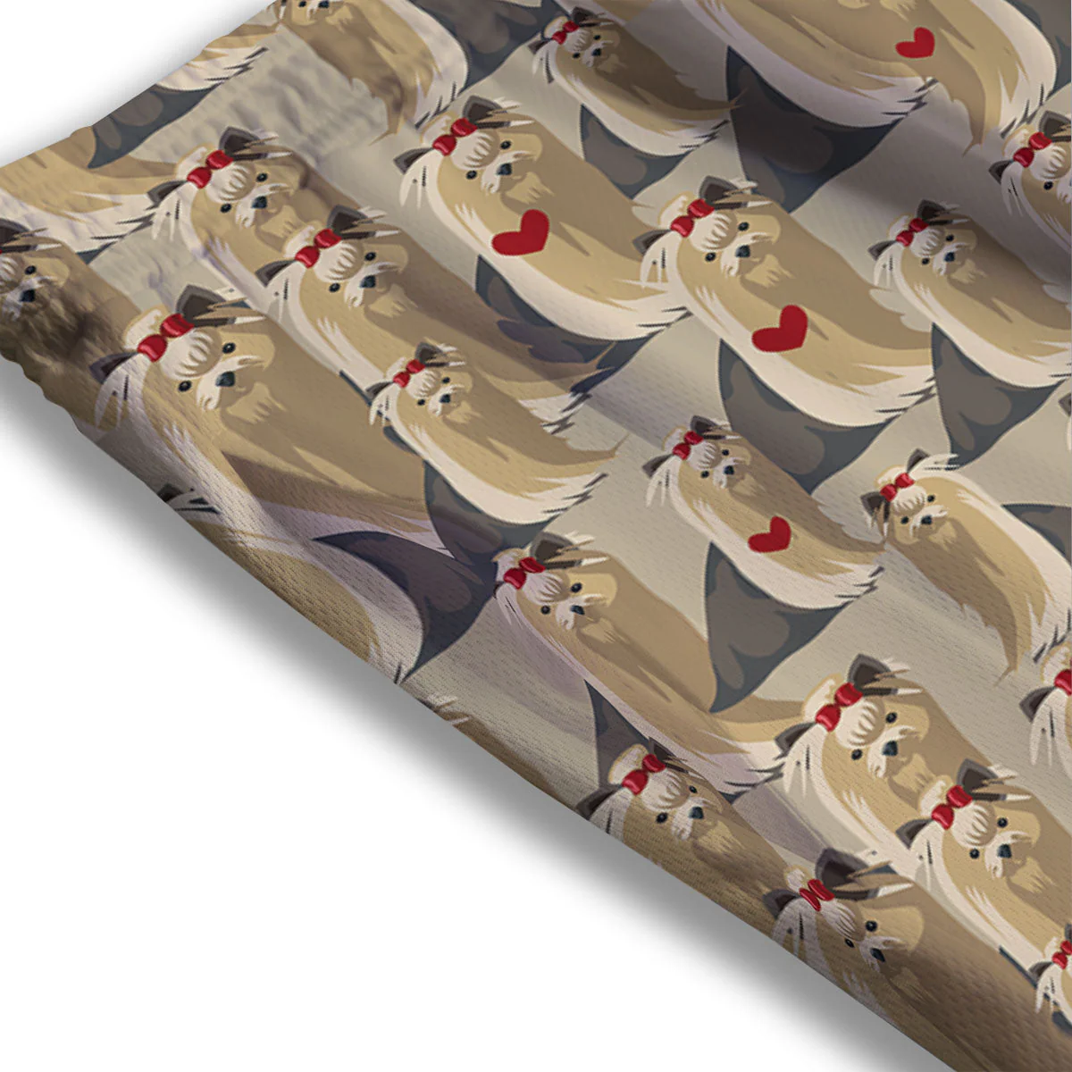 Cute Yorkshire Terrier Print Pattern Mesh Shorts - Image 3