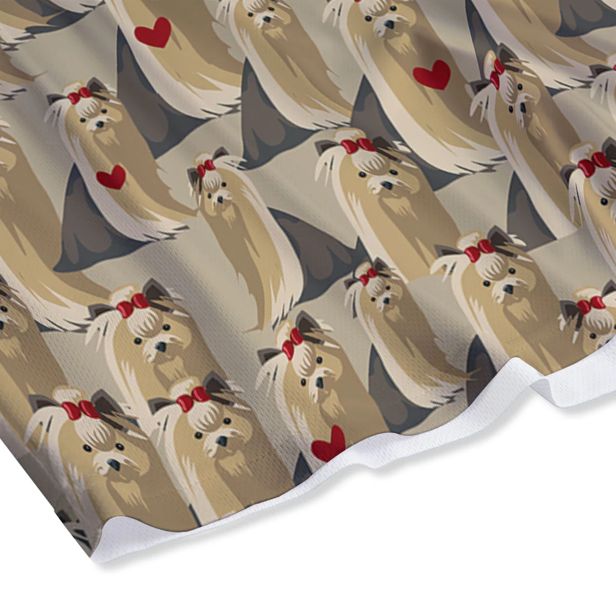 Cute Yorkshire Terrier Print Pattern Mesh Shorts - Image 4
