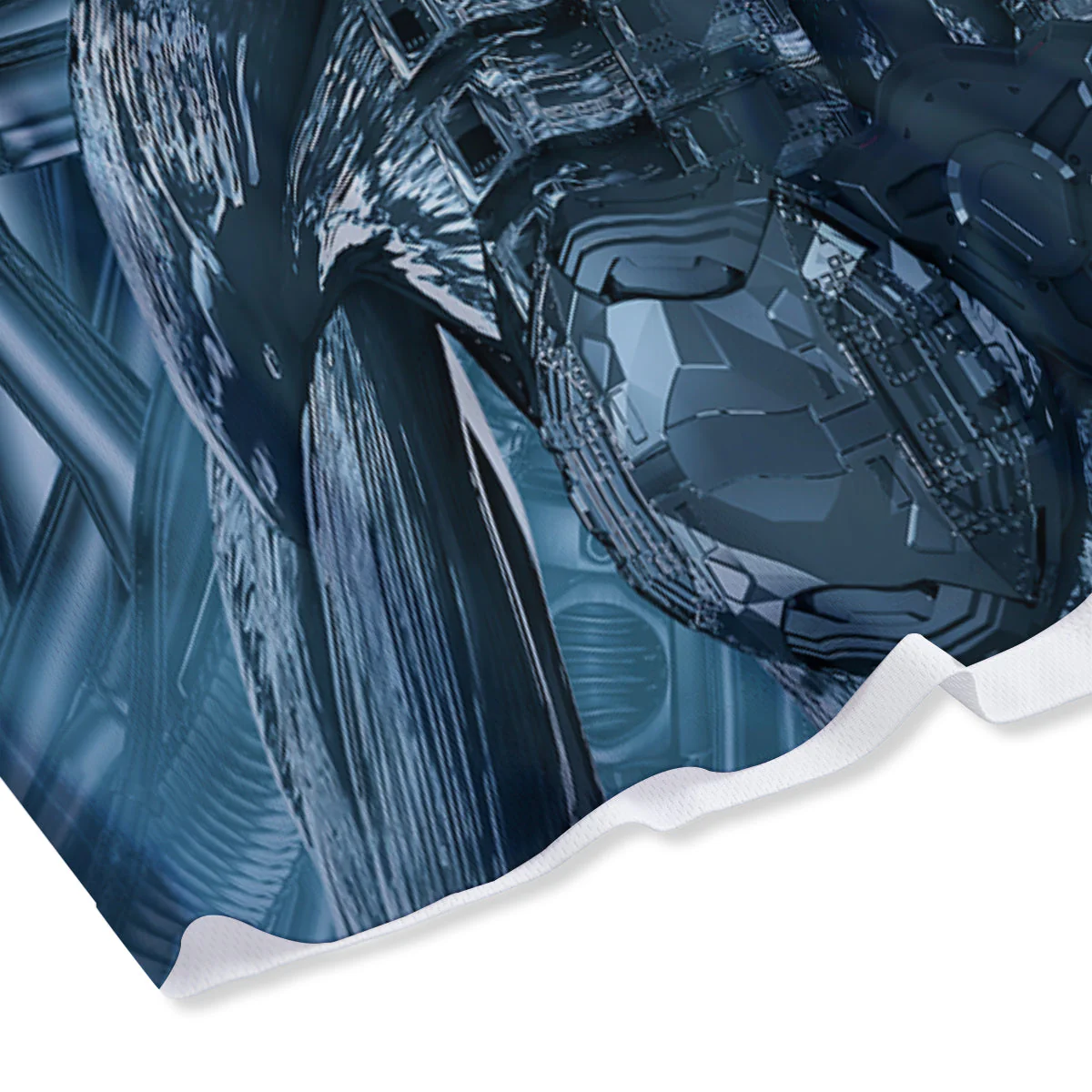Cyborg Cyberpunk Print Mesh Shorts - Image 4