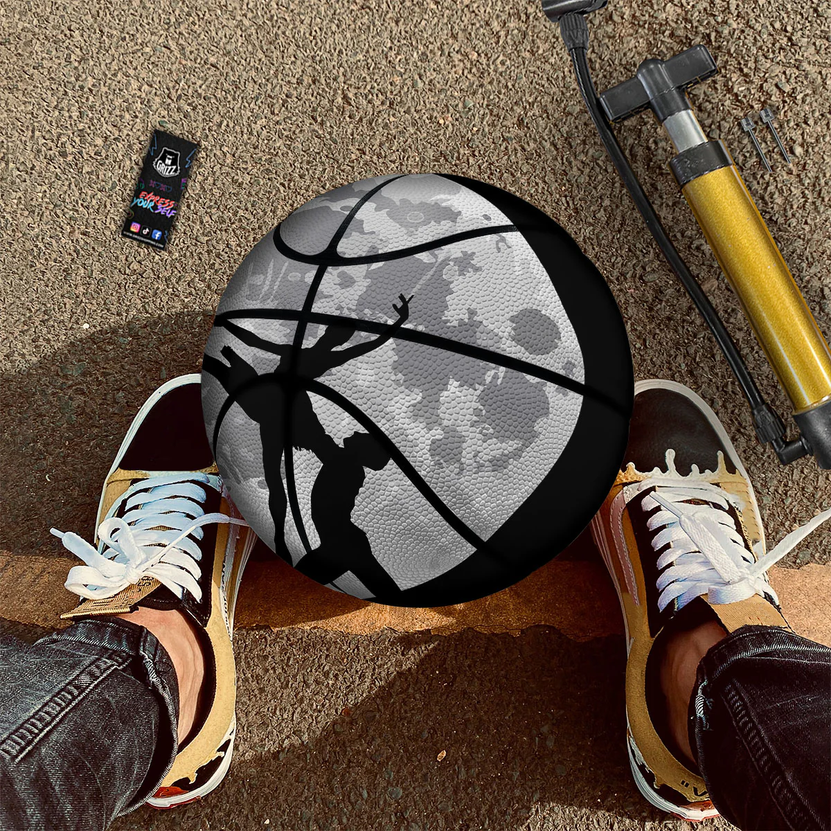 Dance Ballet On The Moon Night Print Basketball - Image 2