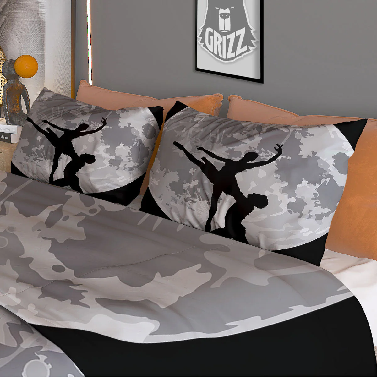 Dance Ballet On The Moon Night Print Duvet Cover Bedding Set - Image 3