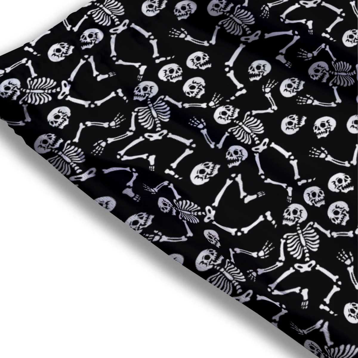 Dancing Party Skeleton Print Pattern Mesh Shorts - Image 3