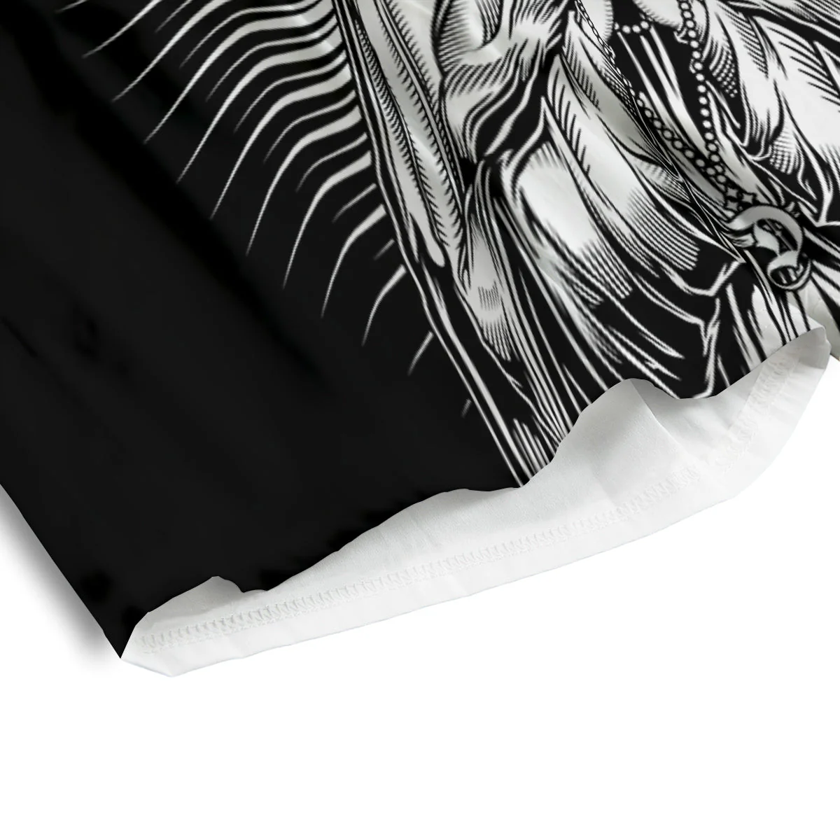 Dark Angel Of Death Print Men's Athletic Shorts - Image 4