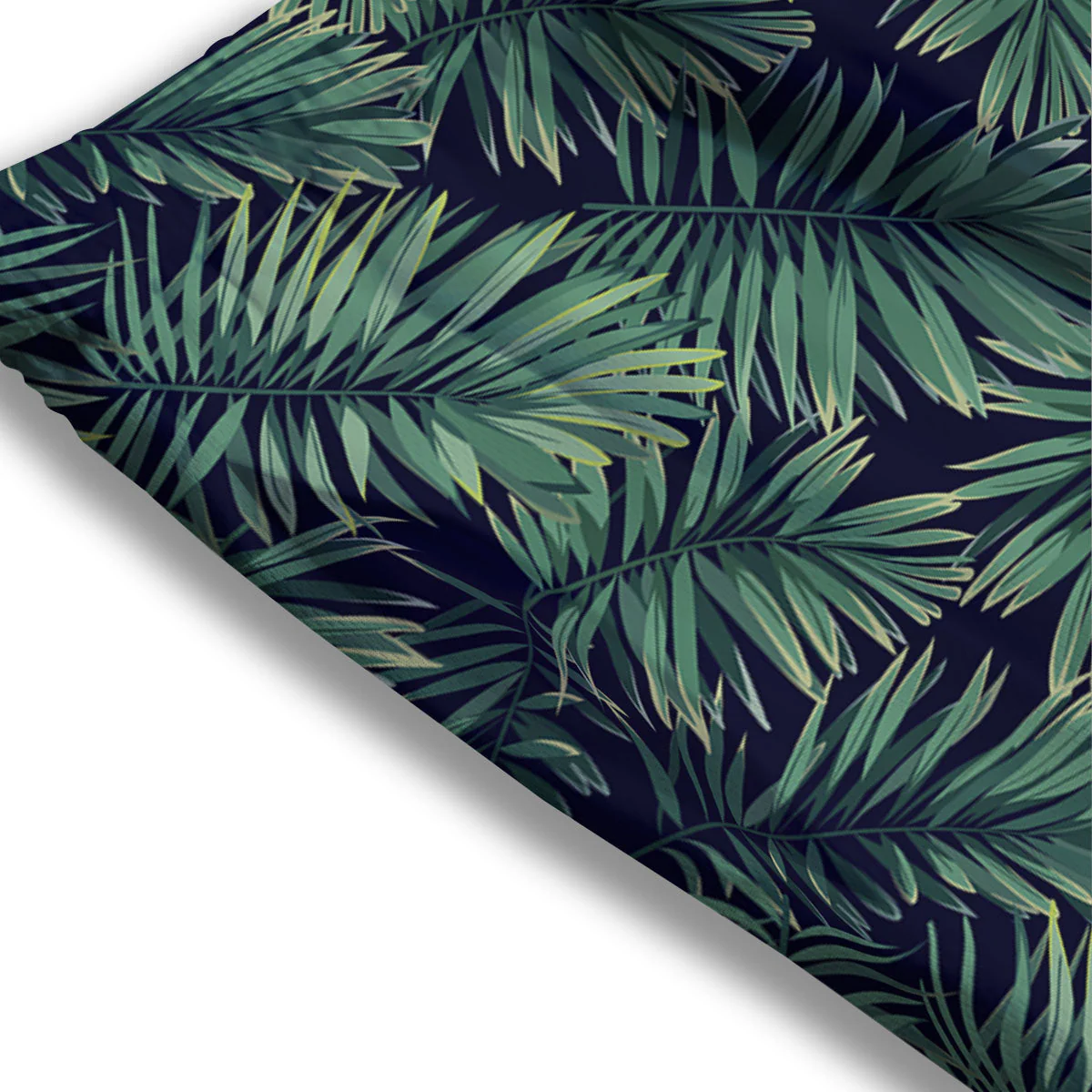 Dark Green Palm Tree Print Pattern Mesh Shorts - Image 3