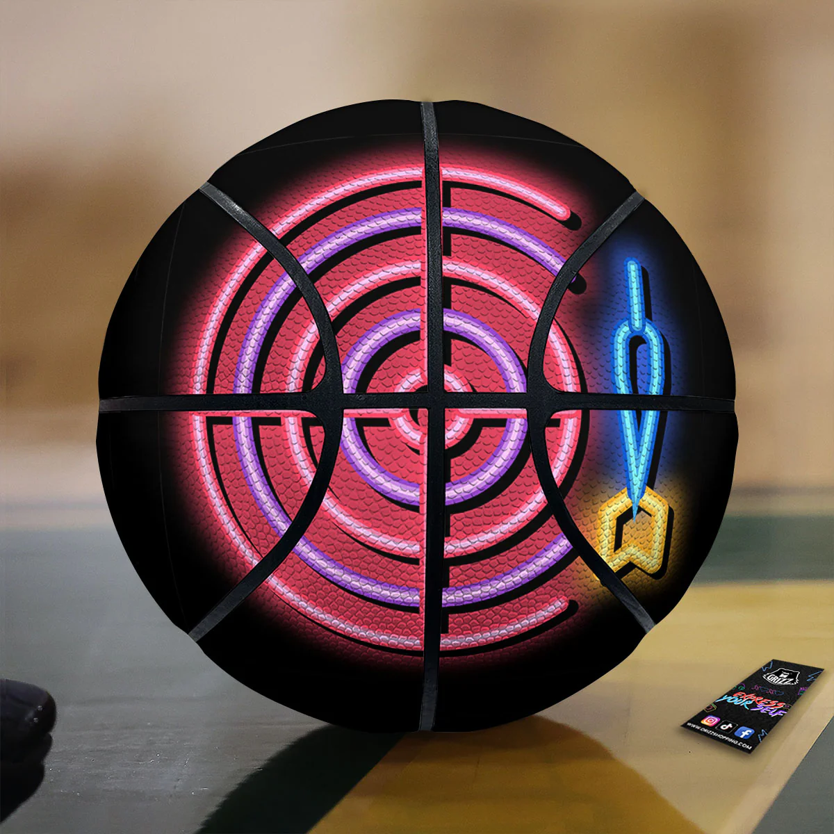 Darts Bar Lights Sign Print Basketball
