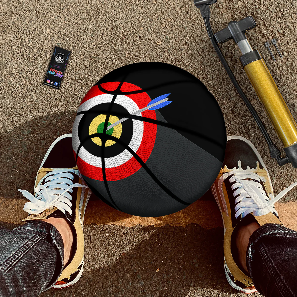 Darts Bullseye Print Basketball - Image 2
