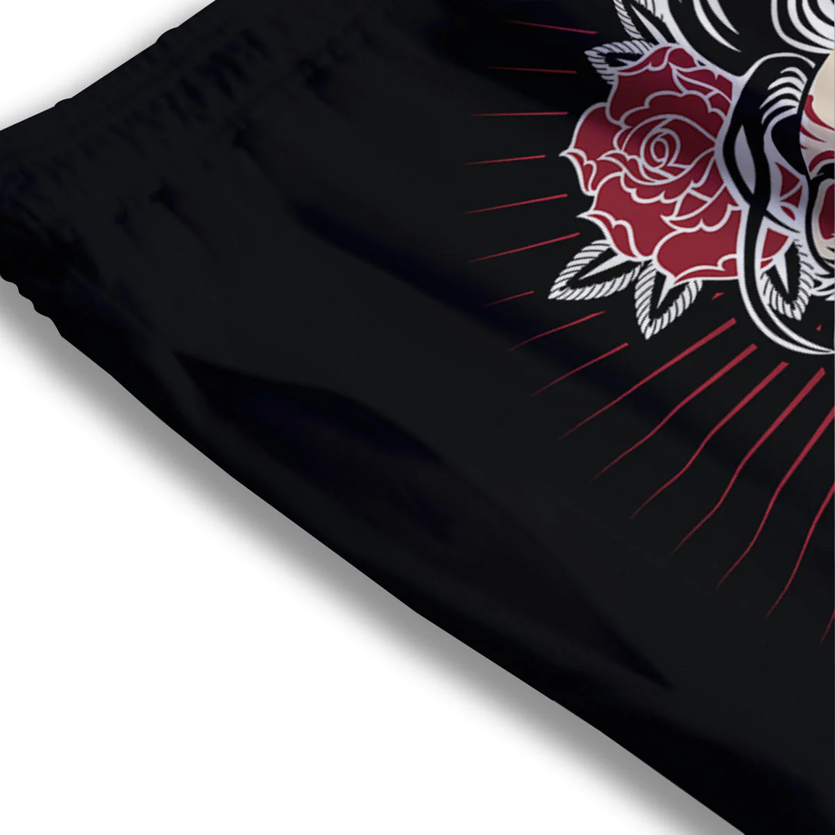 Day of The Dead Calavera Girl Print Mesh Shorts - Image 3