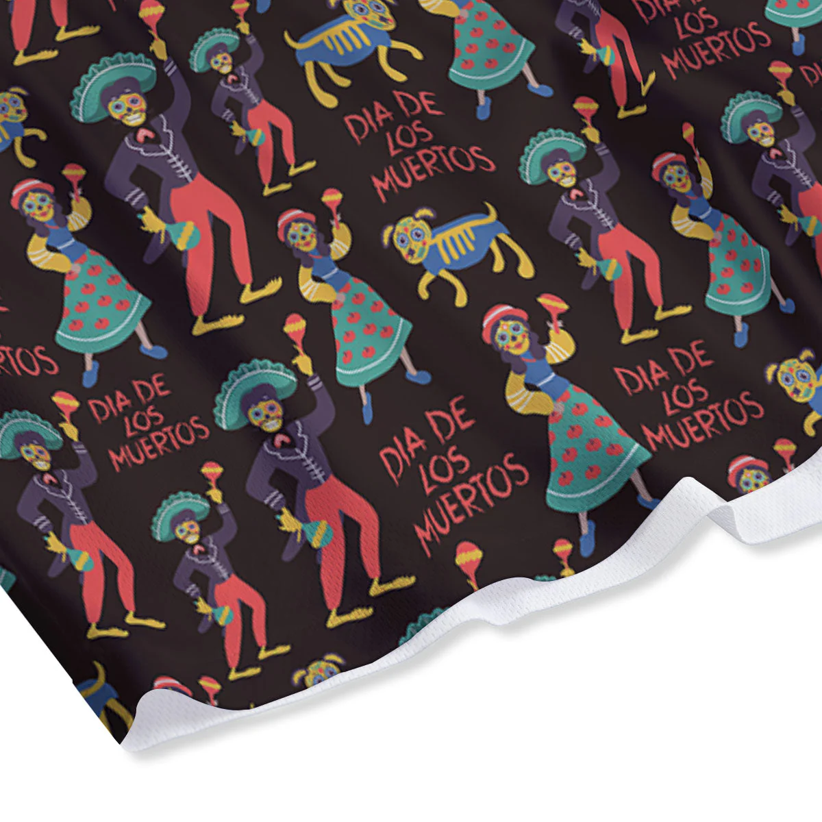 Day Of The Dead Dia De Los Muertos Print Pattern Mesh Shorts - Image 4