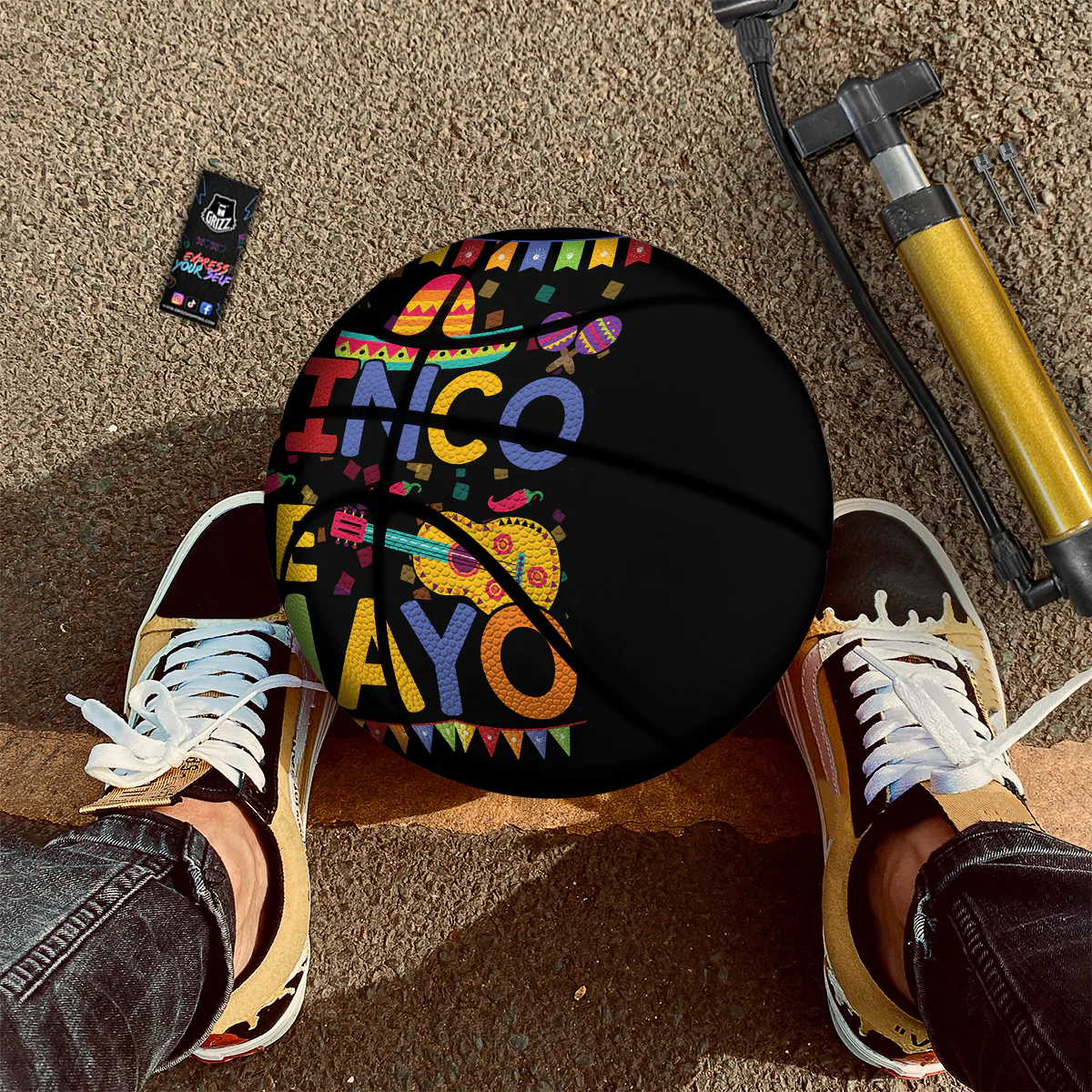 de Mayo Colorful Cinco Print Basketball - Image 3