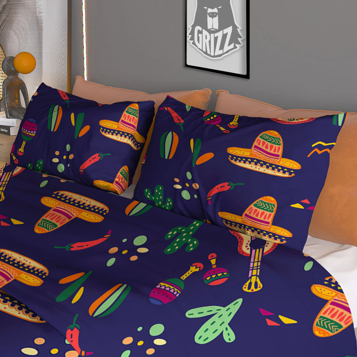 De Mayo Mexico Cinco Print Pattern Duvet Cover Bedding Set - Image 3