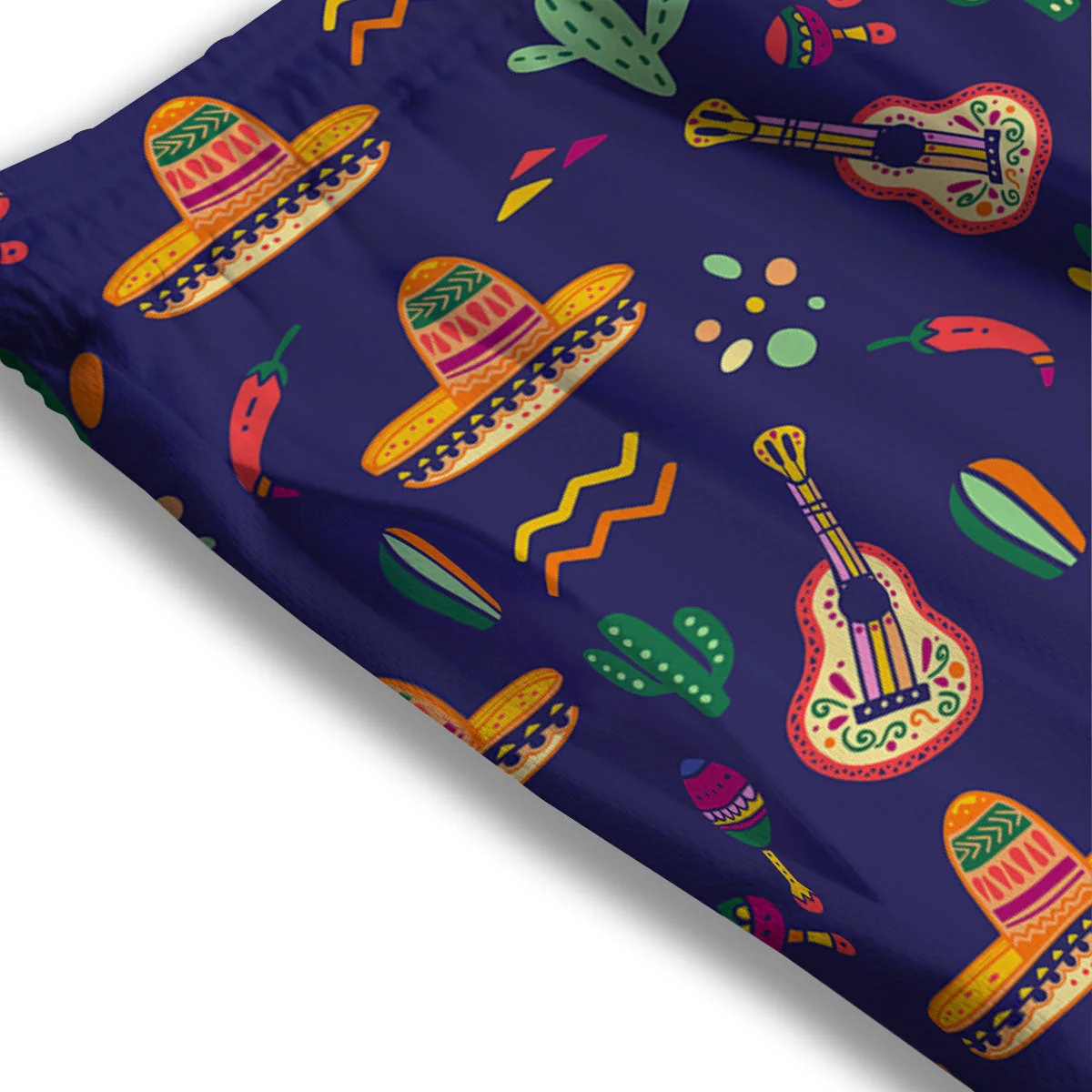 De Mayo Mexico Cinco Print Pattern Mesh Shorts - Image 3