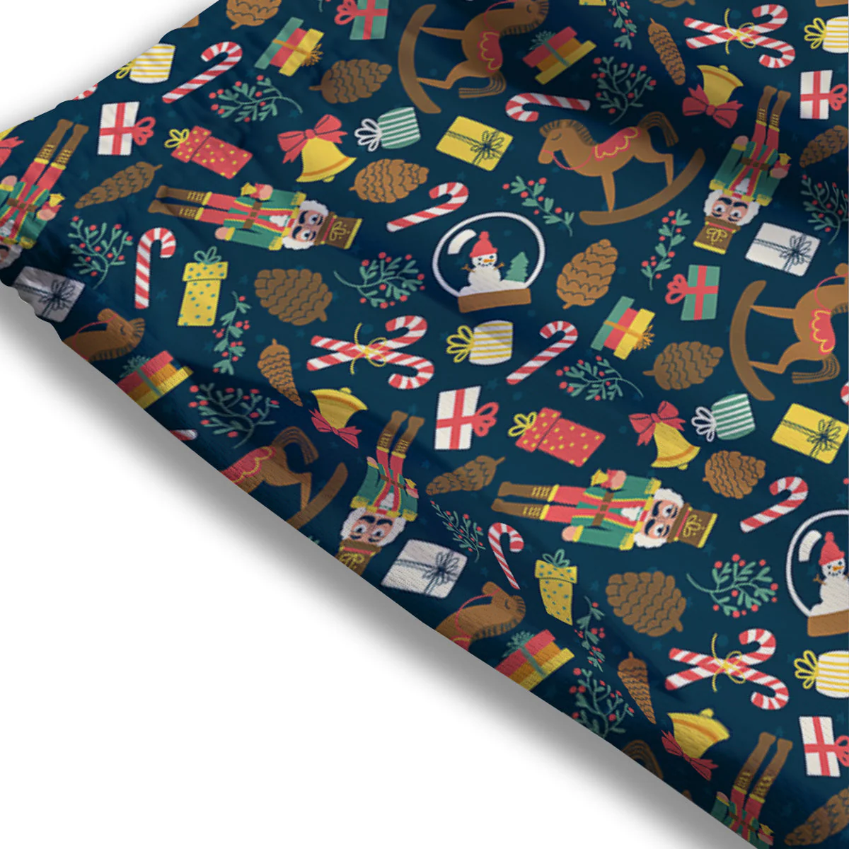 Decorations Christmas Print Pattern Mesh Shorts - Image 3