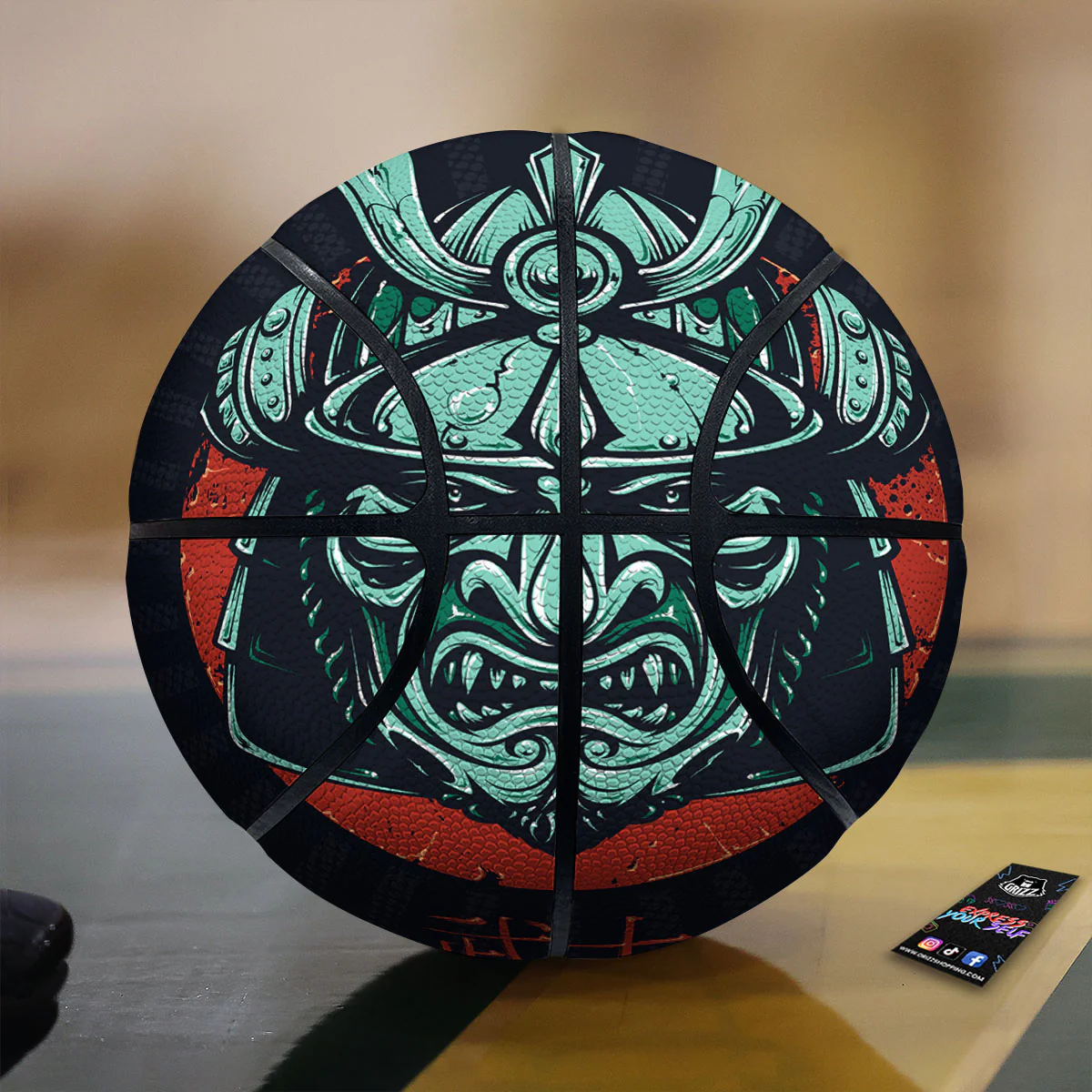 Demon Mask Japanese Print Basketball