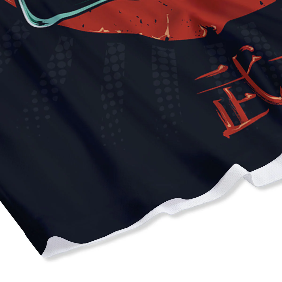 Demon Mask Japanese Print Mesh Shorts - Image 4
