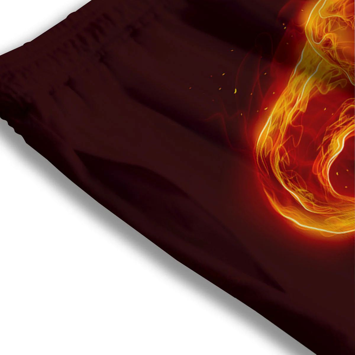 Demon Skull Flaming Print Mesh Shorts - Image 3