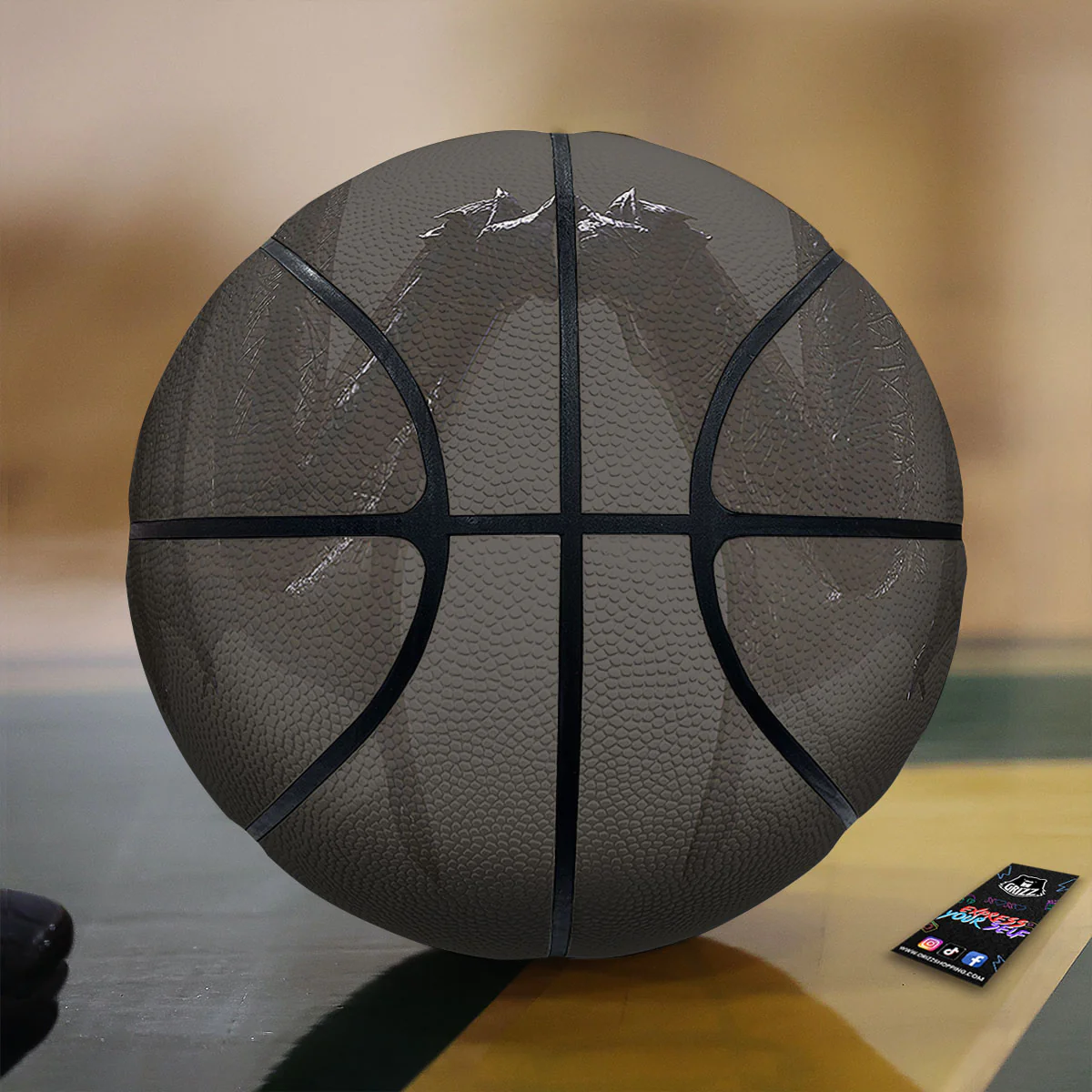 Demon Wings Black Print Basketball