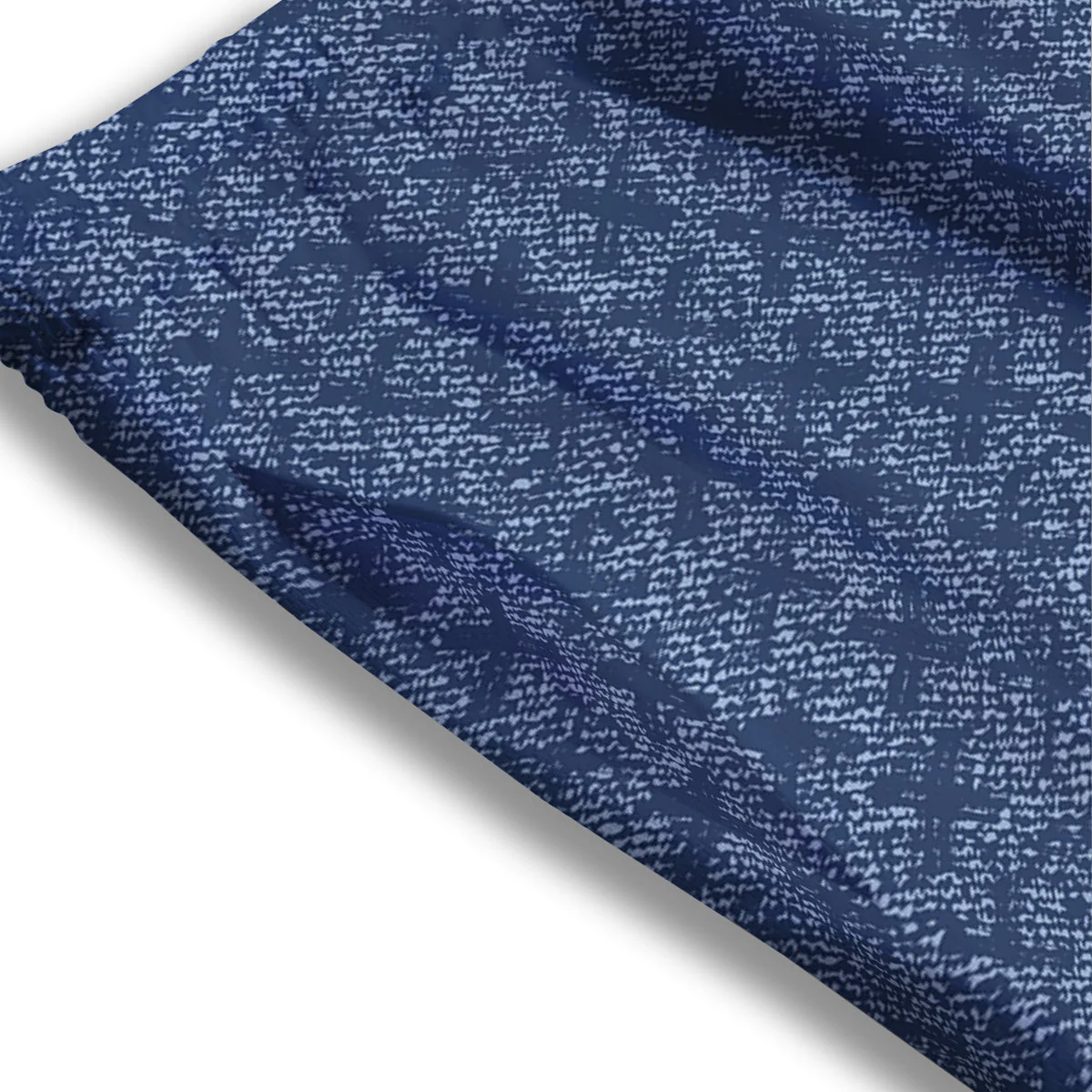 Denim Jeans X Cross Print Pattern Mesh Shorts - Image 3