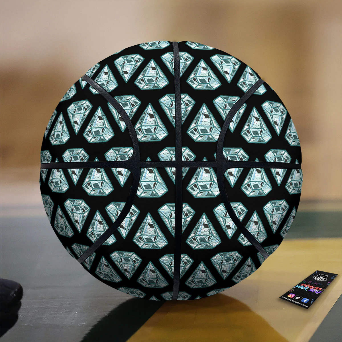 Diamond Print Pattern Basketball