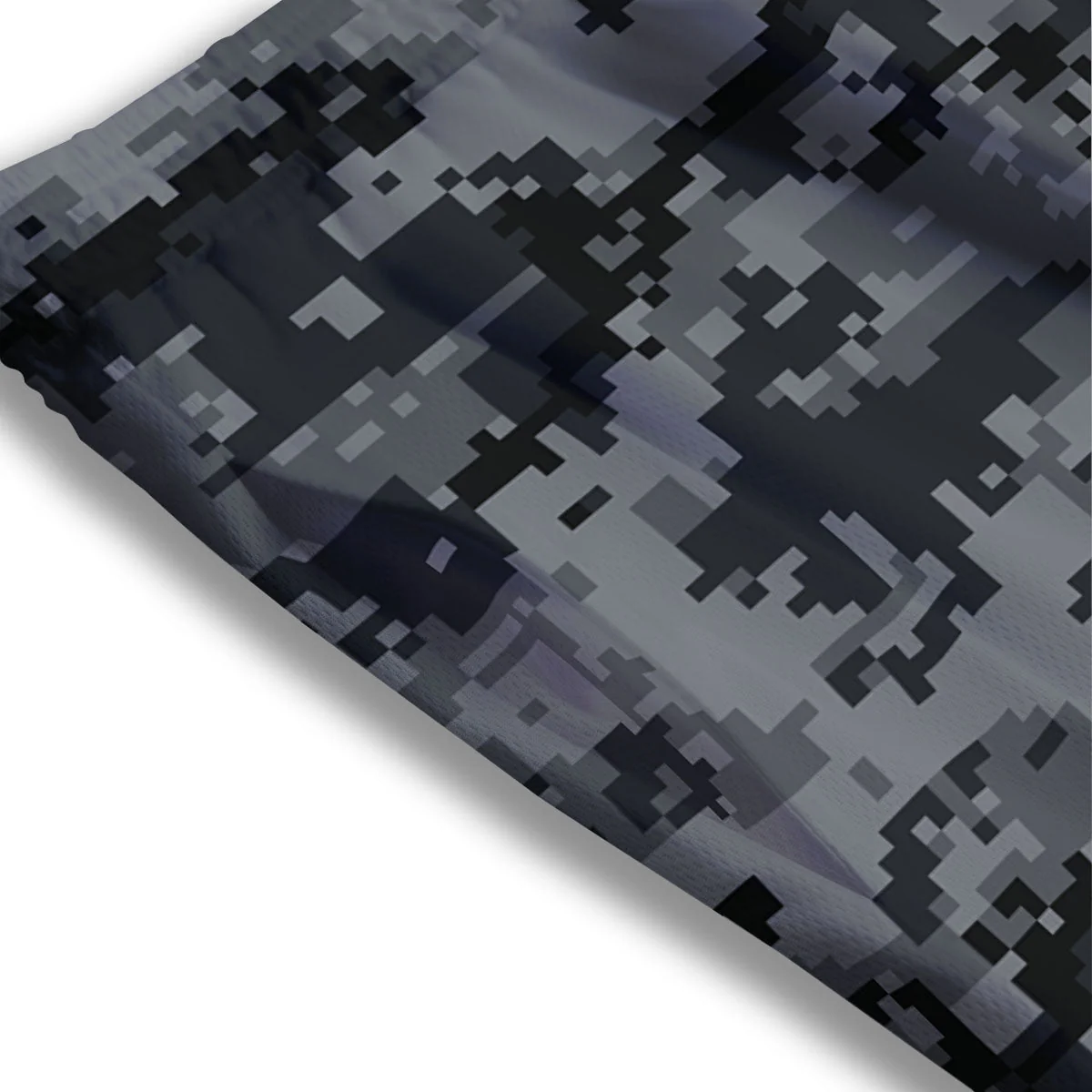Digital Camo Grey And Black Print Mesh Shorts - Image 3
