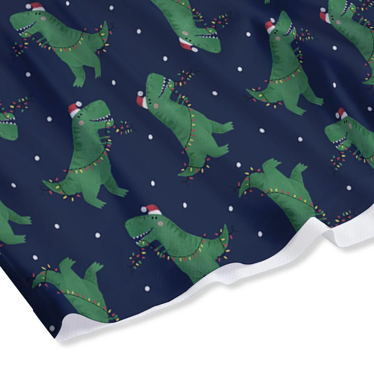 Dino T-Rex Christmas Santa Claus Print Pattern Mesh Shorts - Image 4