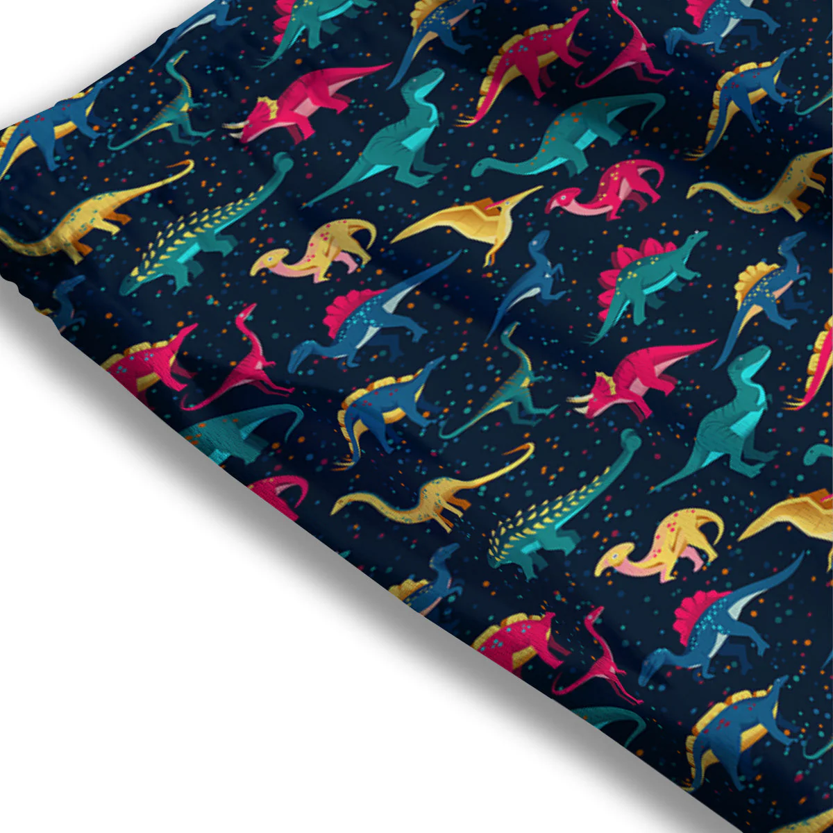 Dinosaur Colorful Print Pattern Mesh Shorts - Image 3