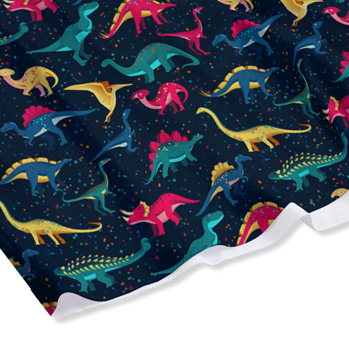 Dinosaur Colorful Print Pattern Mesh Shorts - Image 4