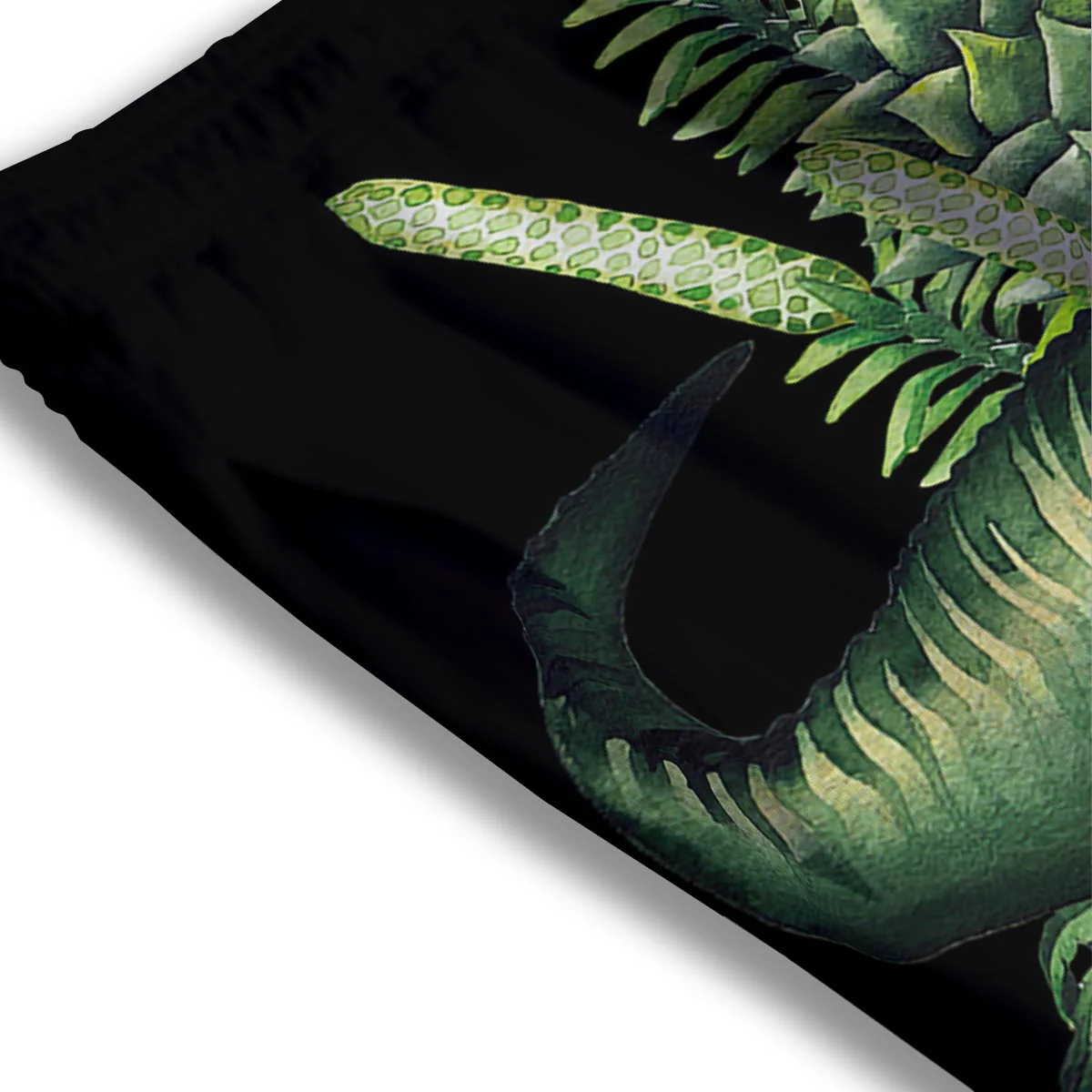 Dinosaur T Rex And Jurassic Plants Print Mesh Shorts - Image 3