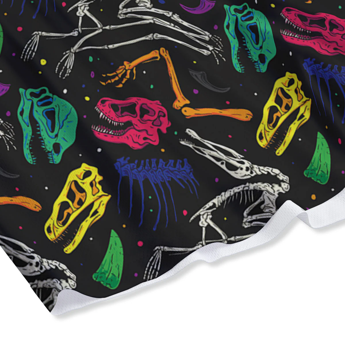 Dinosaurs Fossil Colorful Print Pattern Mesh Shorts - Image 4