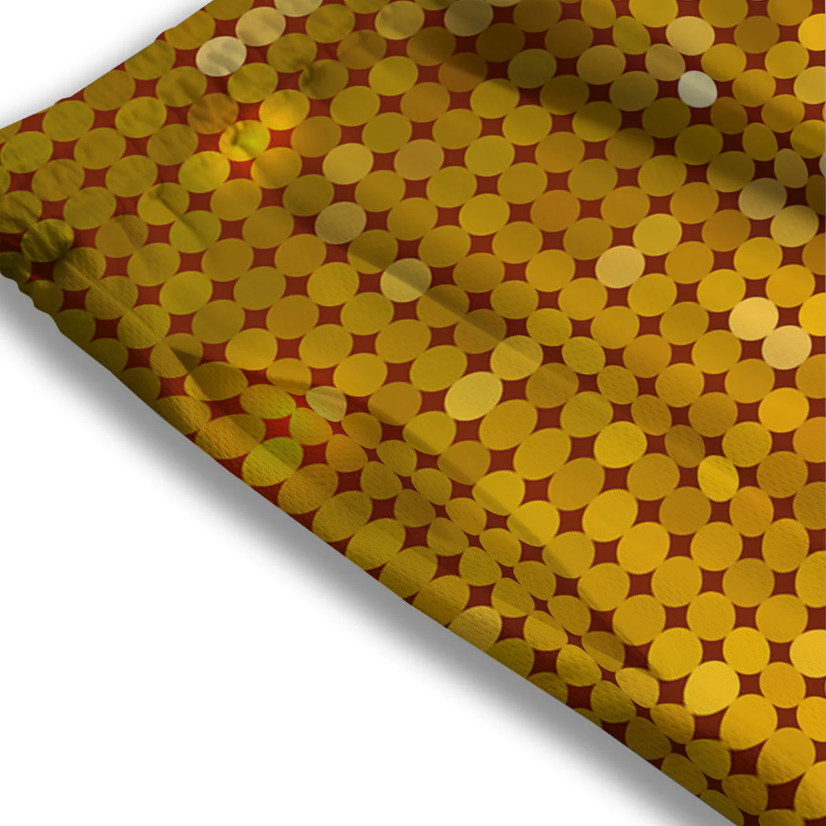Disco Shiny Golden Texture Print Mesh Shorts - Image 3