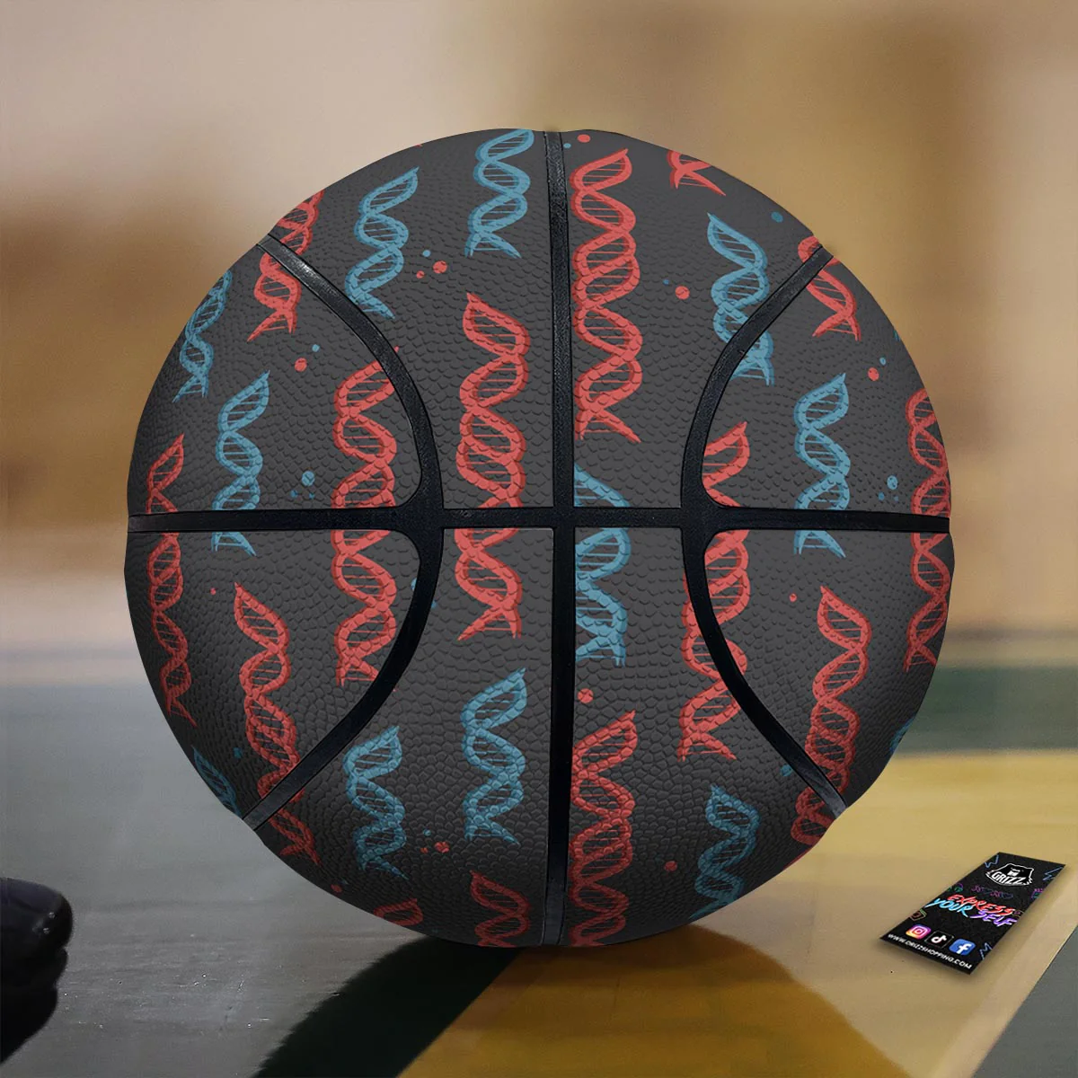 DNA Blue And Red Print Pattern Basketball