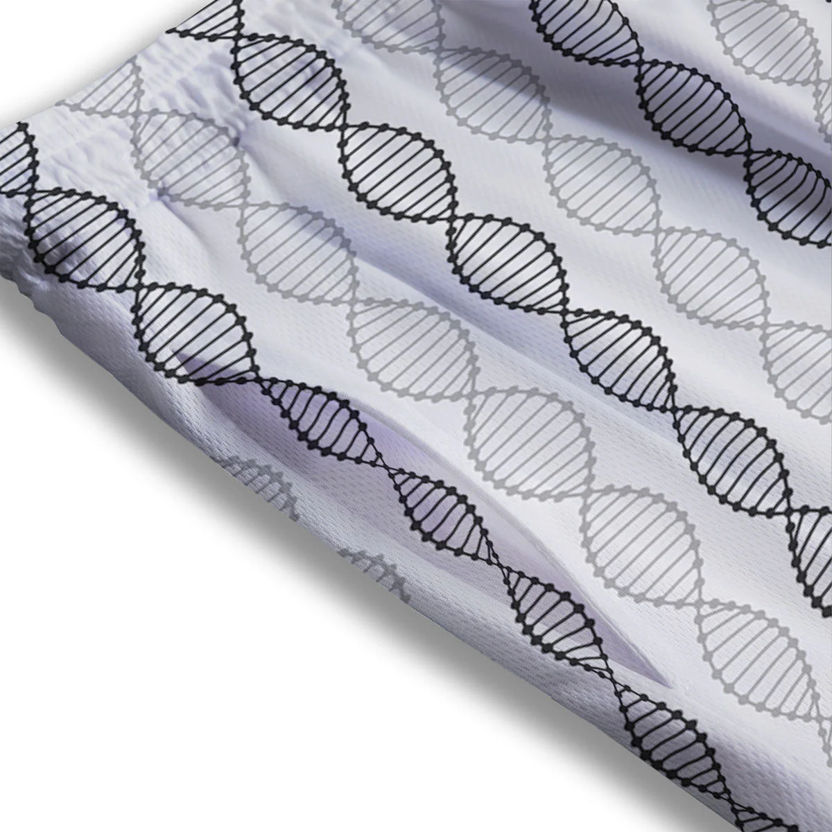 DNA Strands Print Pattern Mesh Shorts - Image 3