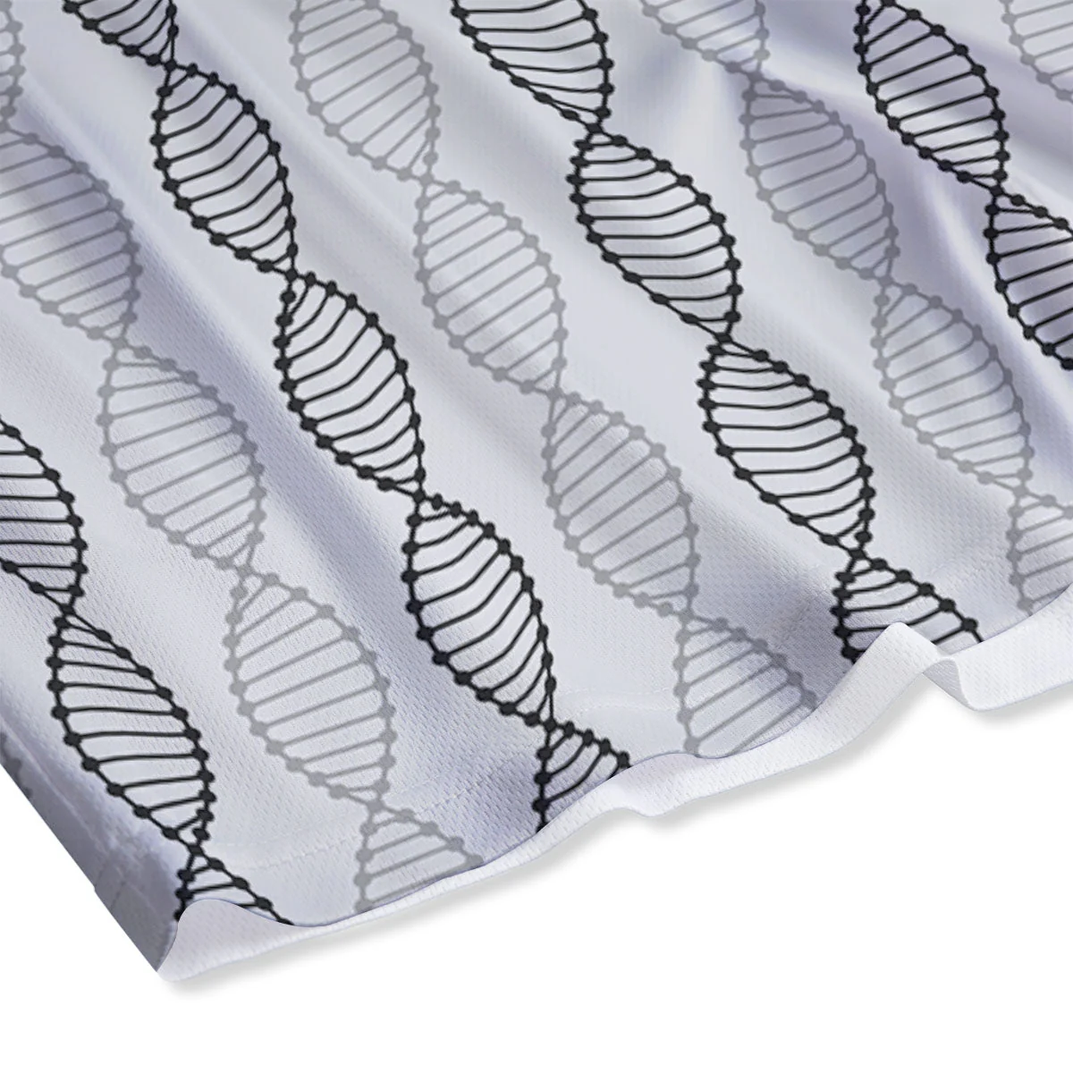 DNA Strands Print Pattern Mesh Shorts - Image 4