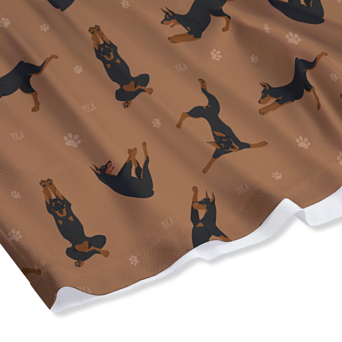 Dobermann Print Pattern Mesh Shorts - Image 4