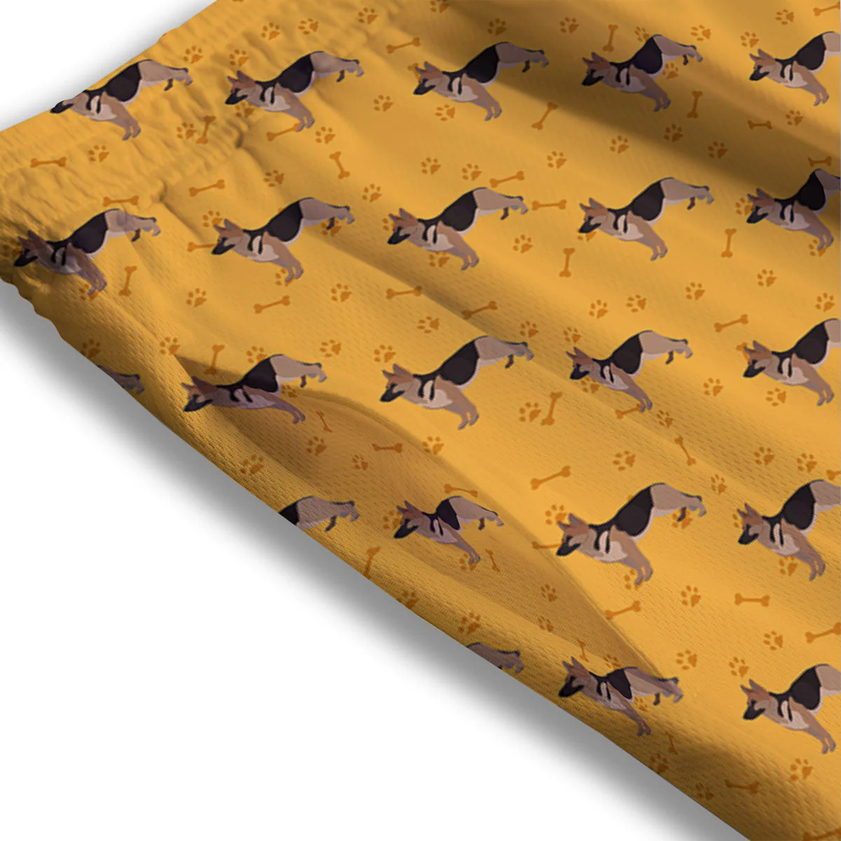 Dog German Shepherd Print Pattern Mesh Shorts - Image 3