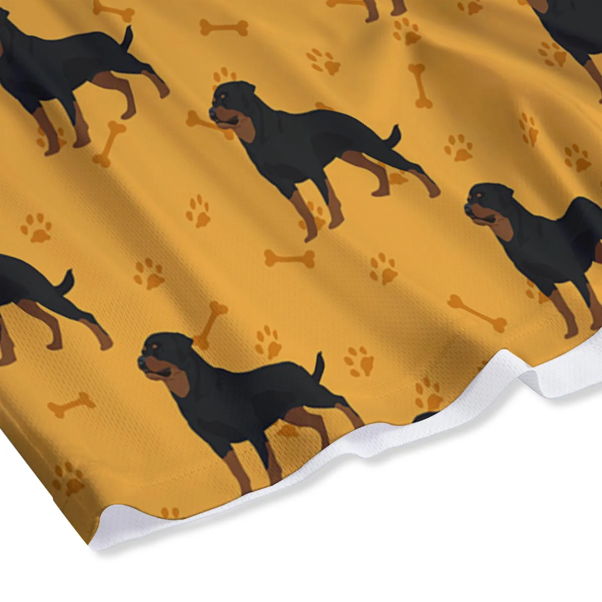 Dog Rottweiler Print Pattern Mesh Shorts - Image 4