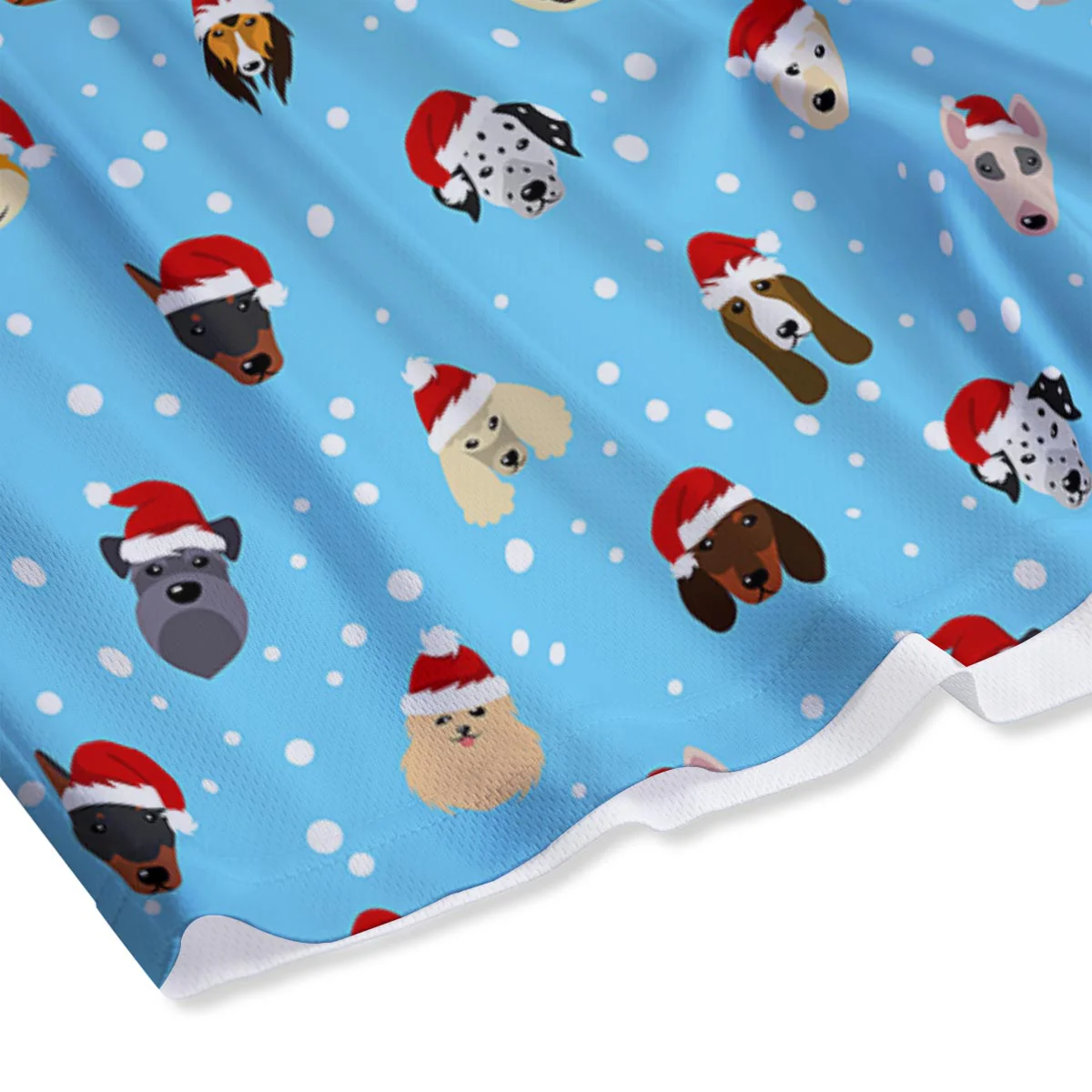 Dog Santa Print Pattern Mesh Shorts - Image 4