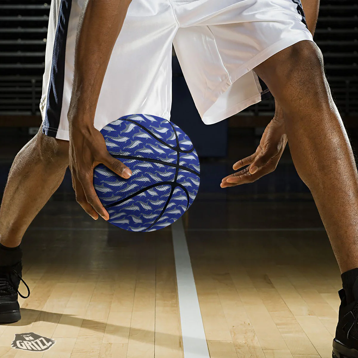 Dolphin And Waves Print Pattern Basketball - Image 3