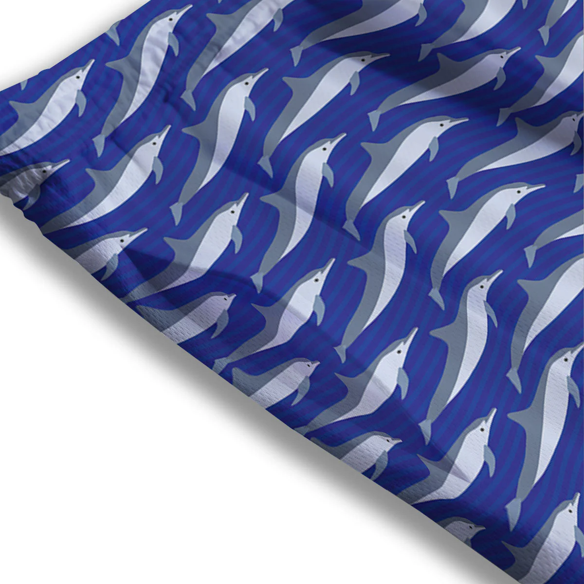 Dolphin And Waves Print Pattern Mesh Shorts - Image 3