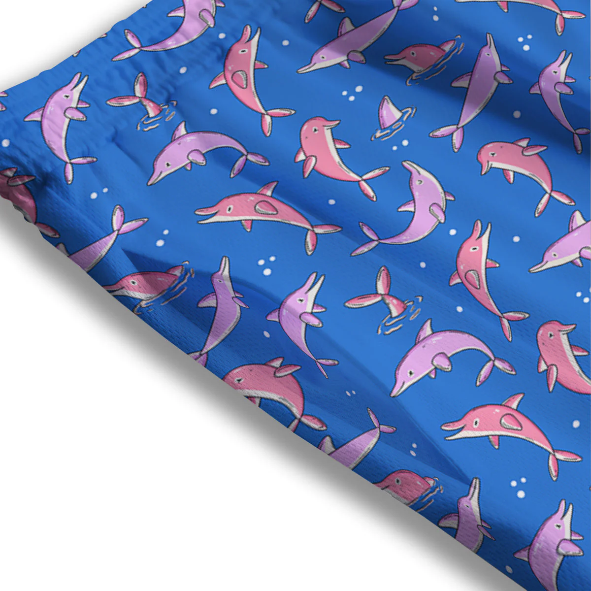 Dolphin Colorful Print Pattern Mesh Shorts - Image 3