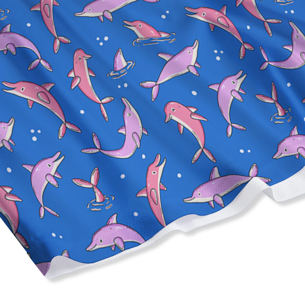 Dolphin Colorful Print Pattern Mesh Shorts - Image 4