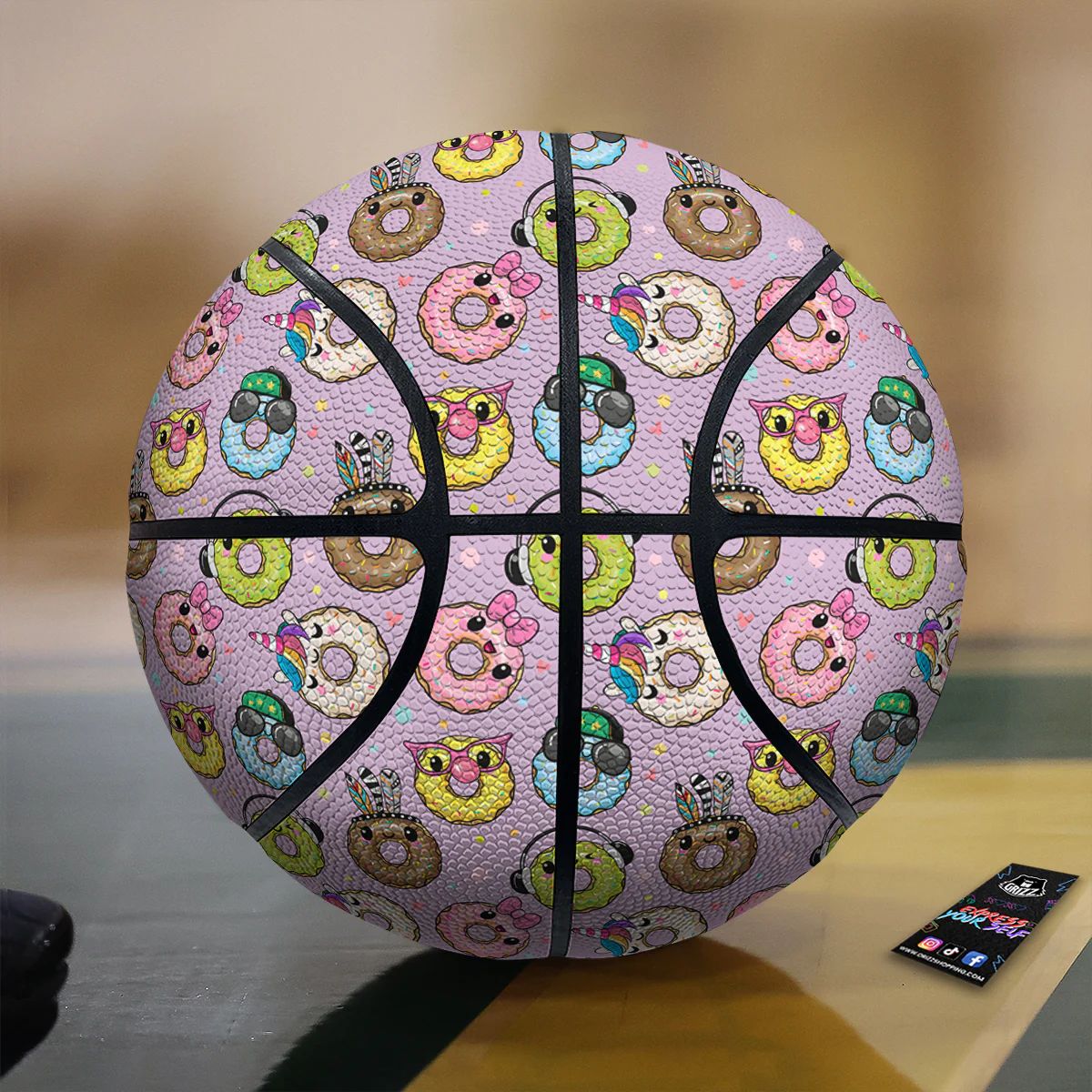 Donut Cute Print Pattern Basketball