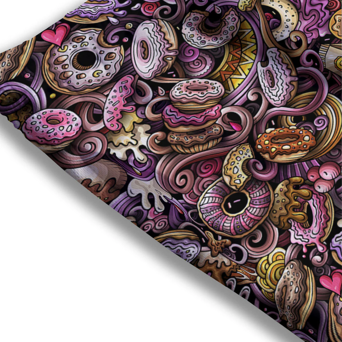 Donut Graffiti Print Pattern Mesh Shorts - Image 3