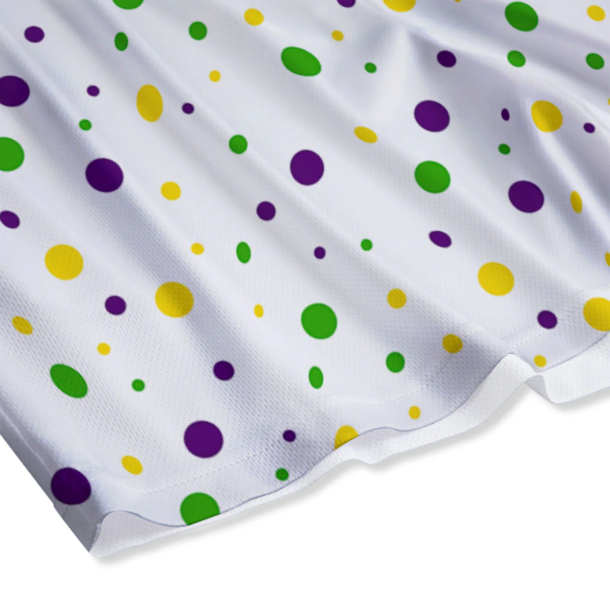 Dot Mardi Gras Print Pattern Mesh Shorts - Image 4