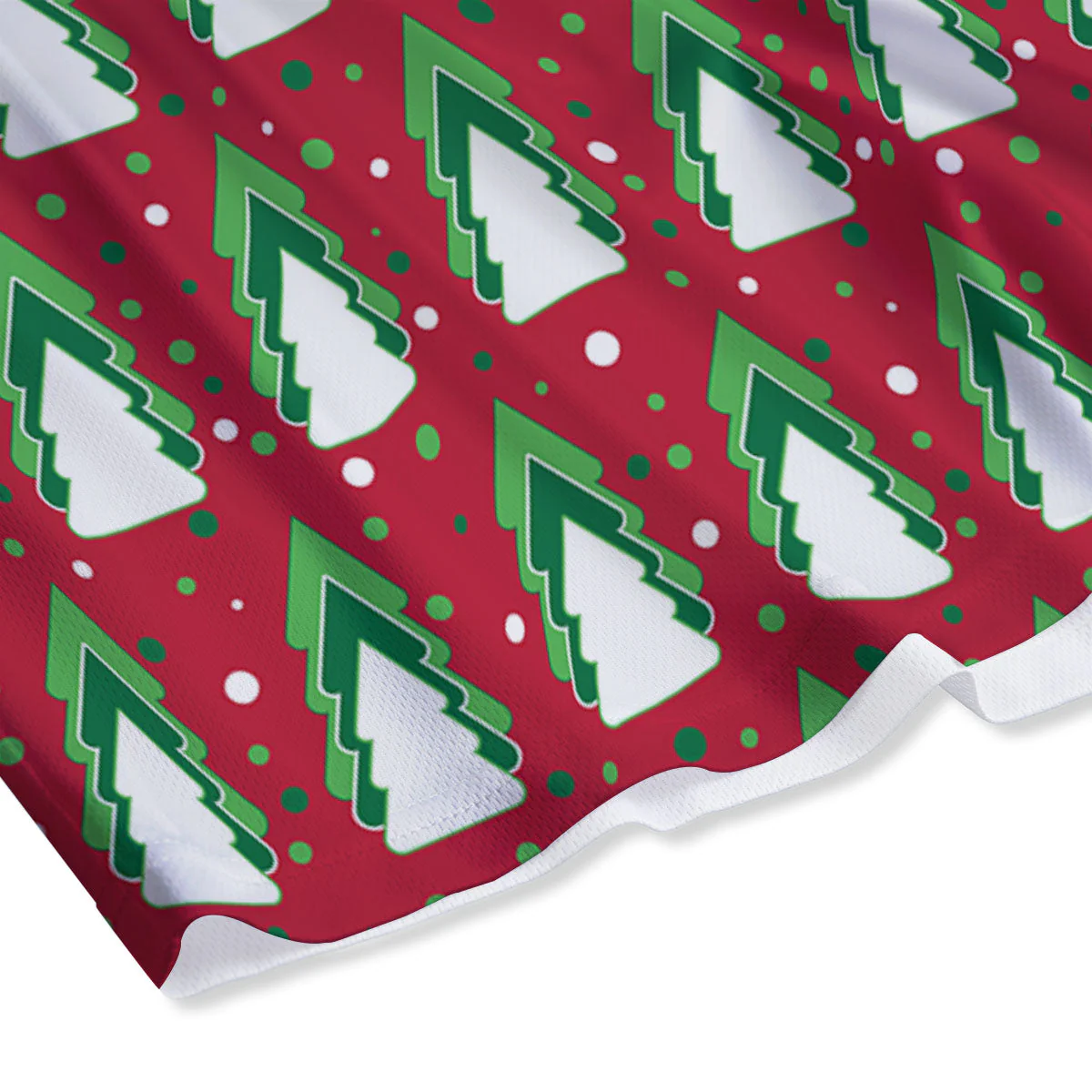 Dots Merry Christmas Print Pattern Mesh Shorts - Image 4