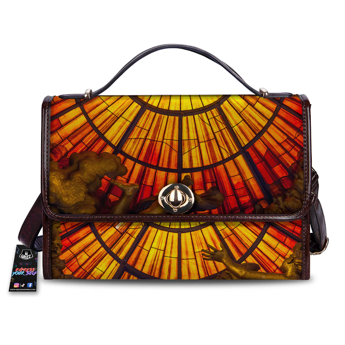 Dove Stained Holy Spirit Glass Print Women's Satchel Bag