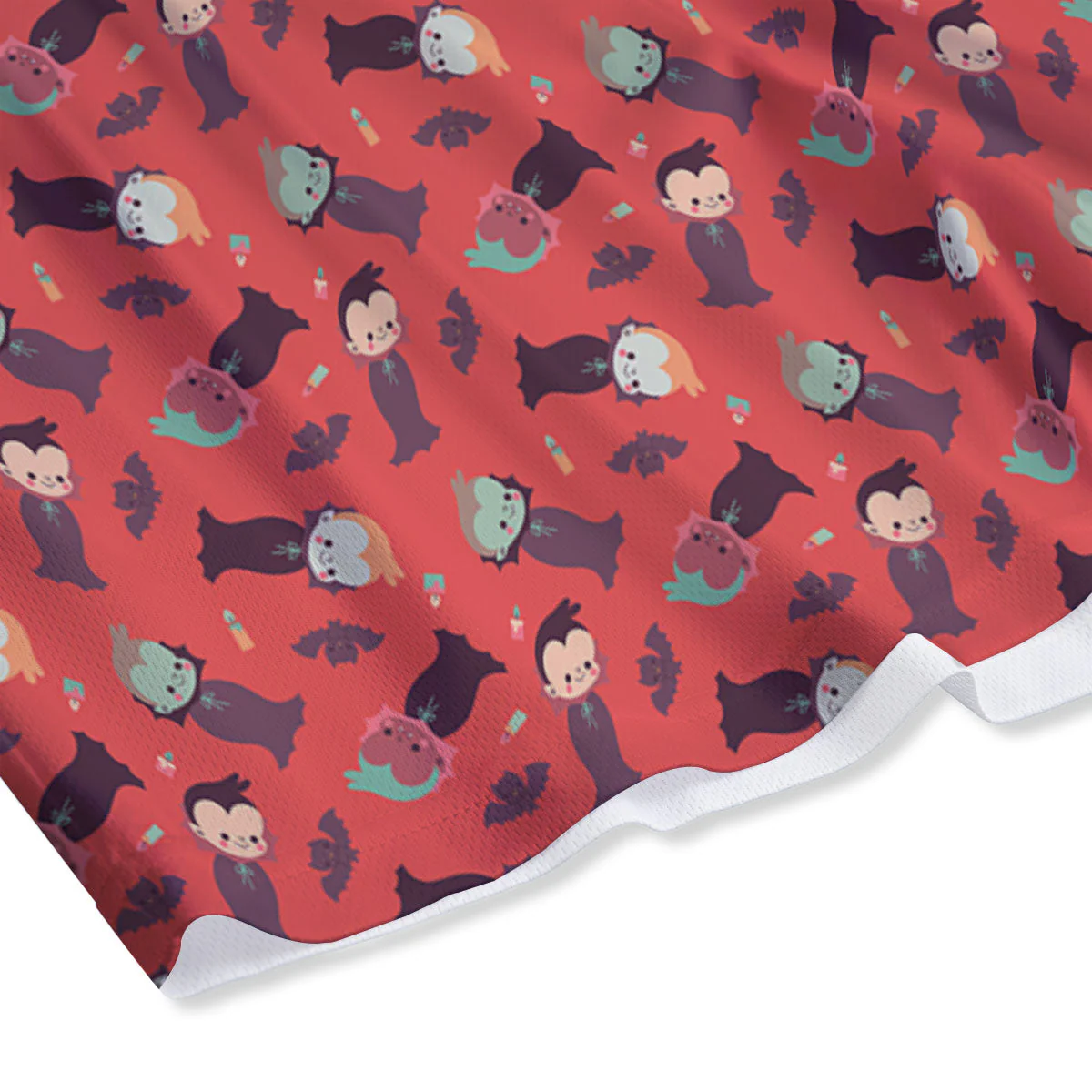 Dracula Cartoon Print Pattern Mesh Shorts - Image 4