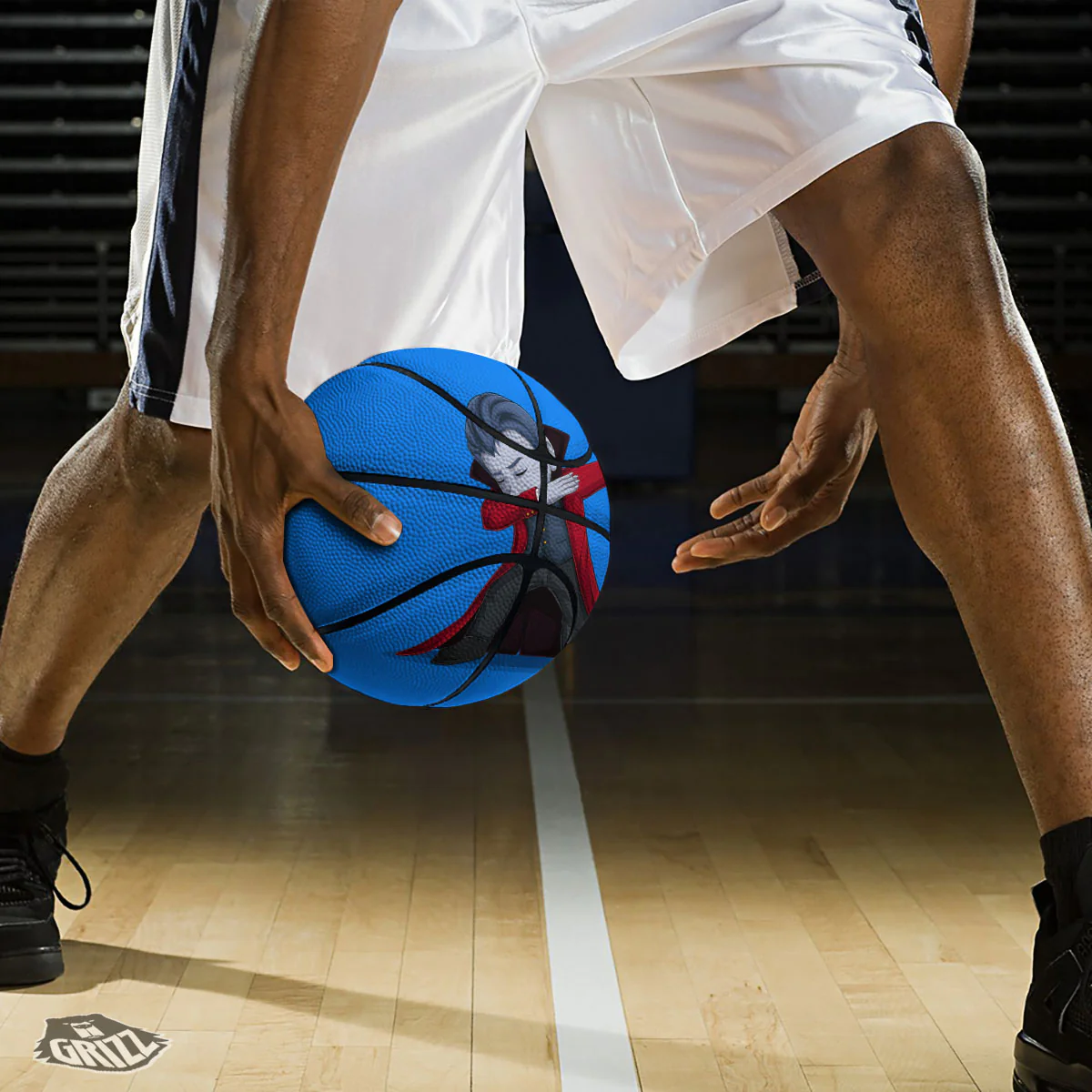 Dracula Vampire Dap Print Basketball - Image 3
