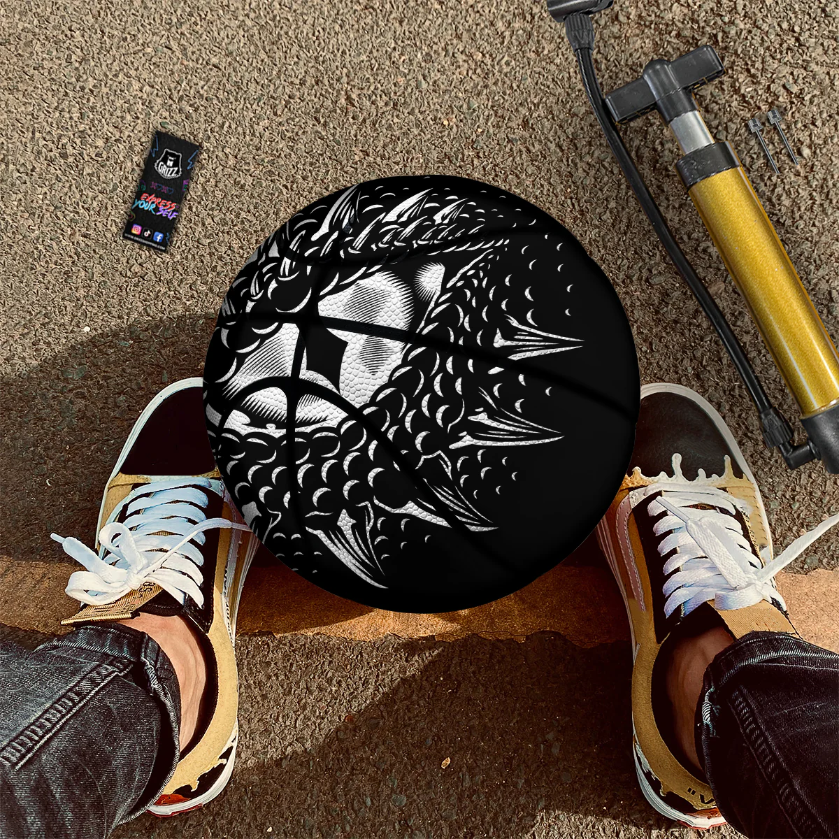 Dragon Eye Print Basketball - Image 2