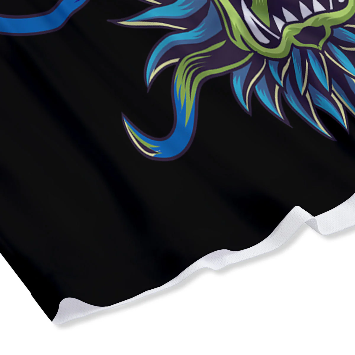 Dragon Tattoo Blue Japanese Print Mesh Shorts - Image 4